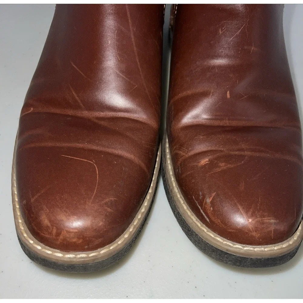 DEER STAGS Chelsea Boots Mens 8.5 M Rockland Brown Memory Foam Shoes